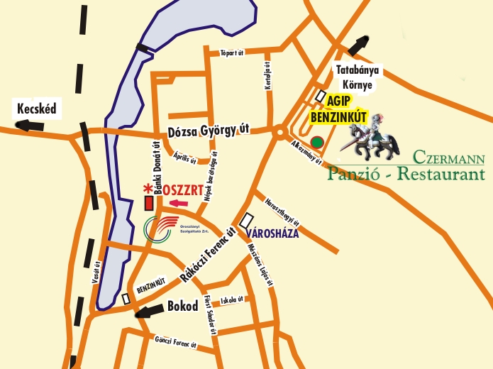 oroszlány térkép Czermann Étterem Oroszlány   vendéglátás és szálláshely Komárom  oroszlány térkép